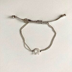 Stella & Dot Horseshoe Wishing Bracelet - Silver